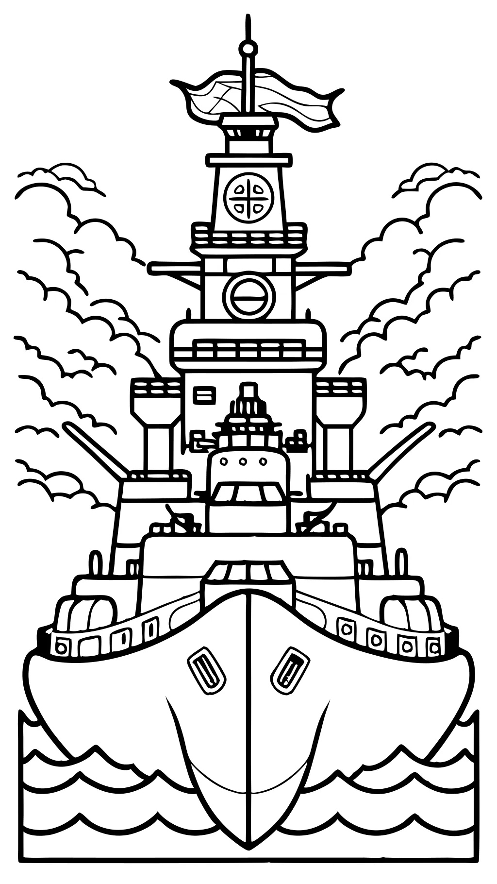 battleship coloring page